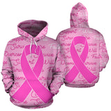 Breast Cancer Awareness Words Hoodie