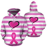 Hearts and Pink Ribbons Hoodie