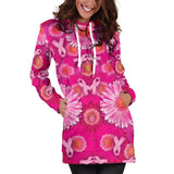 Pink Ribbons and Flowers Hoodie Dress