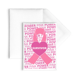 Breast Cancer Survivor Set of Flat Greeting Cards