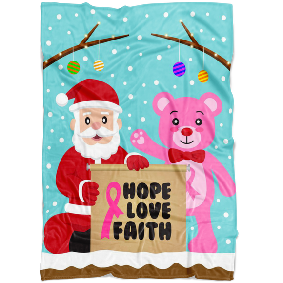 Christmas Santa Hope Faith Love Blanket