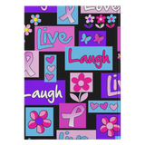 Trendy Live Love Laugh Pink Ribbon Notebook Journal