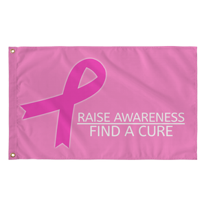 Raise Awareness, Fine A Cure Pink Ribbon Flag