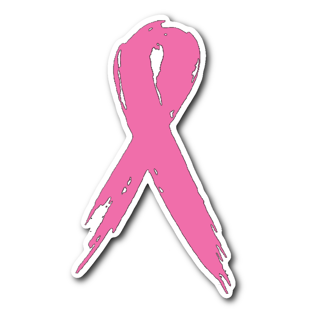 Pink Ribbon Sticker – Combat Breast Cancer