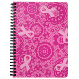 Pink Ribbon Pattern Spiralbound Notebook Journal