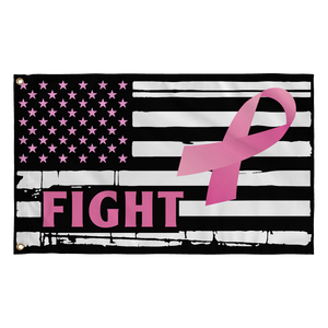 Fight Pink Ribbon American Flag