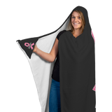 Warrior Breast Cancer Hooded Blanket Black