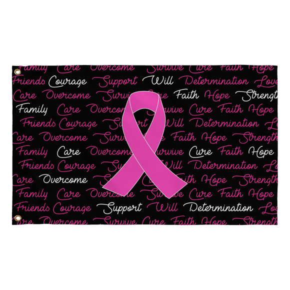 Words of Hope Pink Ribbon Flag
